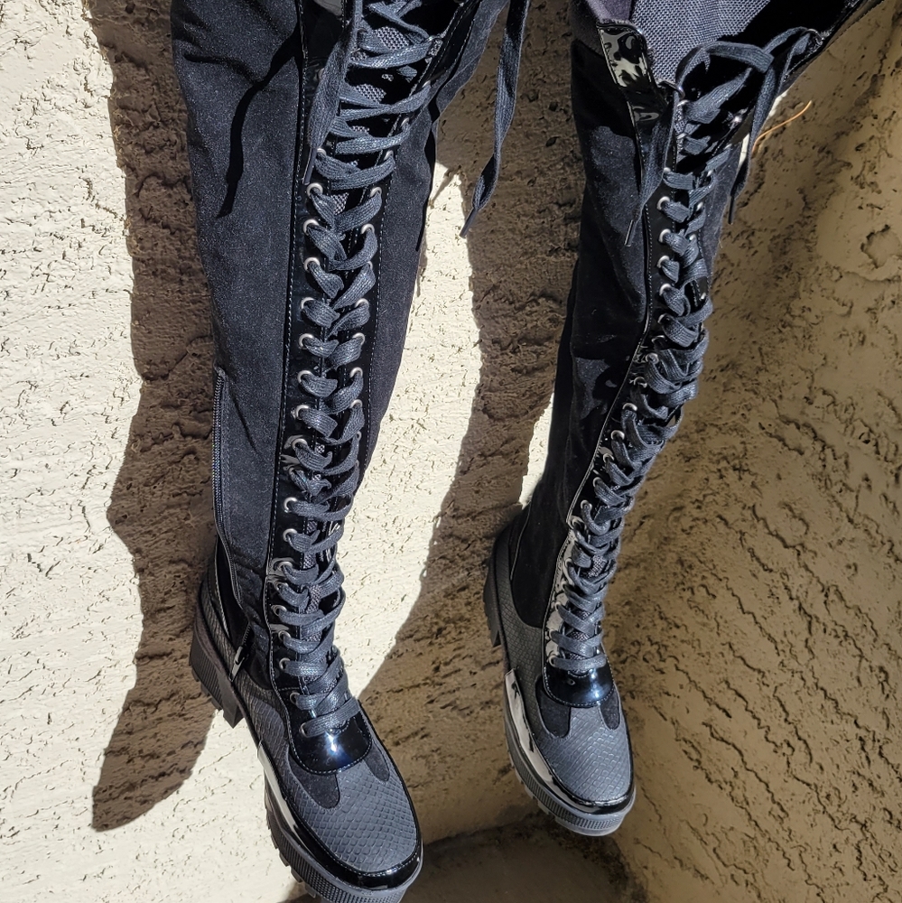Thigh High Combat Boots